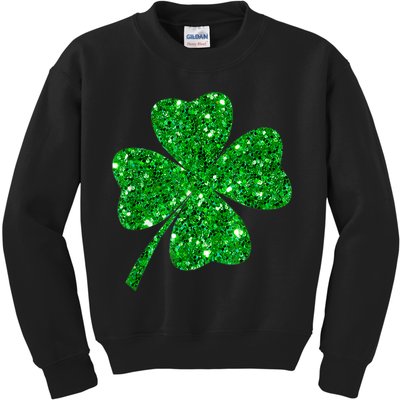 Sparkle Clover Irish Shirt For St Patricks & Pattys Day Kids Sweatshirt