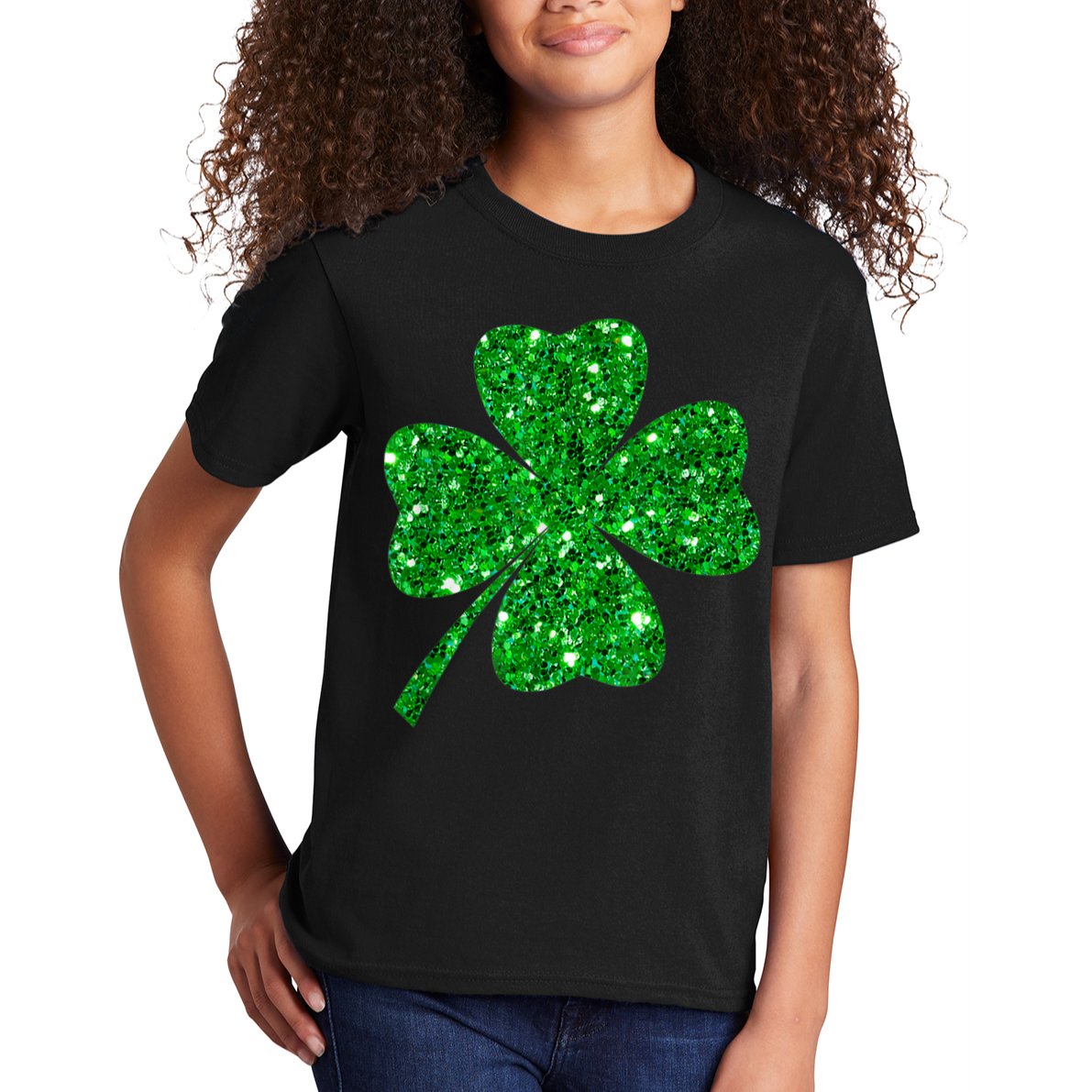 Sparkle Clover Irish Shirt For St Patricks & Pattys Day Kids T-Shirt