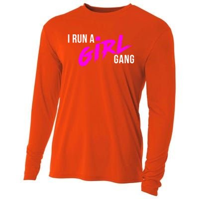 Super Cute I Run A Gang Mom Hustle Design Cool Gift Cooling Performance Long Sleeve Crew