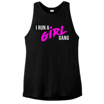 Super Cute I Run A Gang Mom Hustle Design Cool Gift Ladies PosiCharge Tri-Blend Wicking Tank