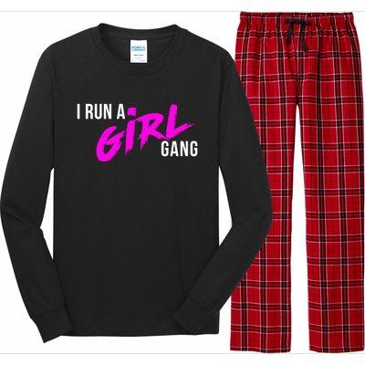 Super Cute I Run A Gang Mom Hustle Design Cool Gift Long Sleeve Pajama Set