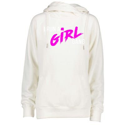 Super Cute I Run A Gang Mom Hustle Design Cool Gift Womens Funnel Neck Pullover Hood