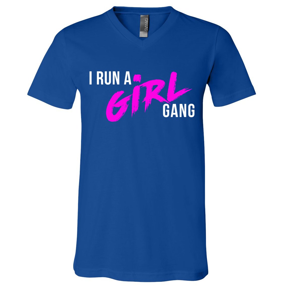 Super Cute I Run A Gang Mom Hustle Design Cool Gift V-Neck T-Shirt