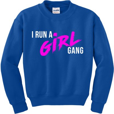 Super Cute I Run A Gang Mom Hustle Design Cool Gift Kids Sweatshirt