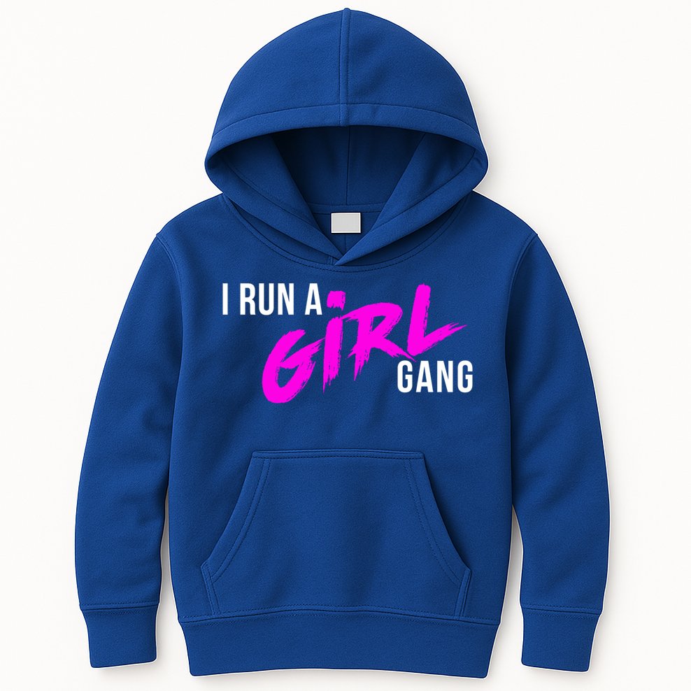 Super Cute I Run A Gang Mom Hustle Design Cool Gift Kids Hoodie
