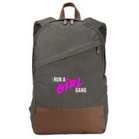 Super Cute I Run A Gang Mom Hustle Design Cool Gift Cotton Canvas Backpack