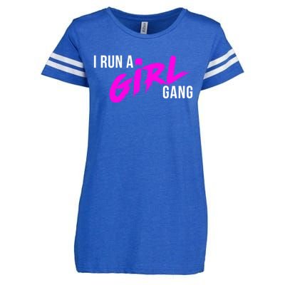 Super Cute I Run A Gang Mom Hustle Design Cool Gift Enza Ladies Jersey Football T-Shirt