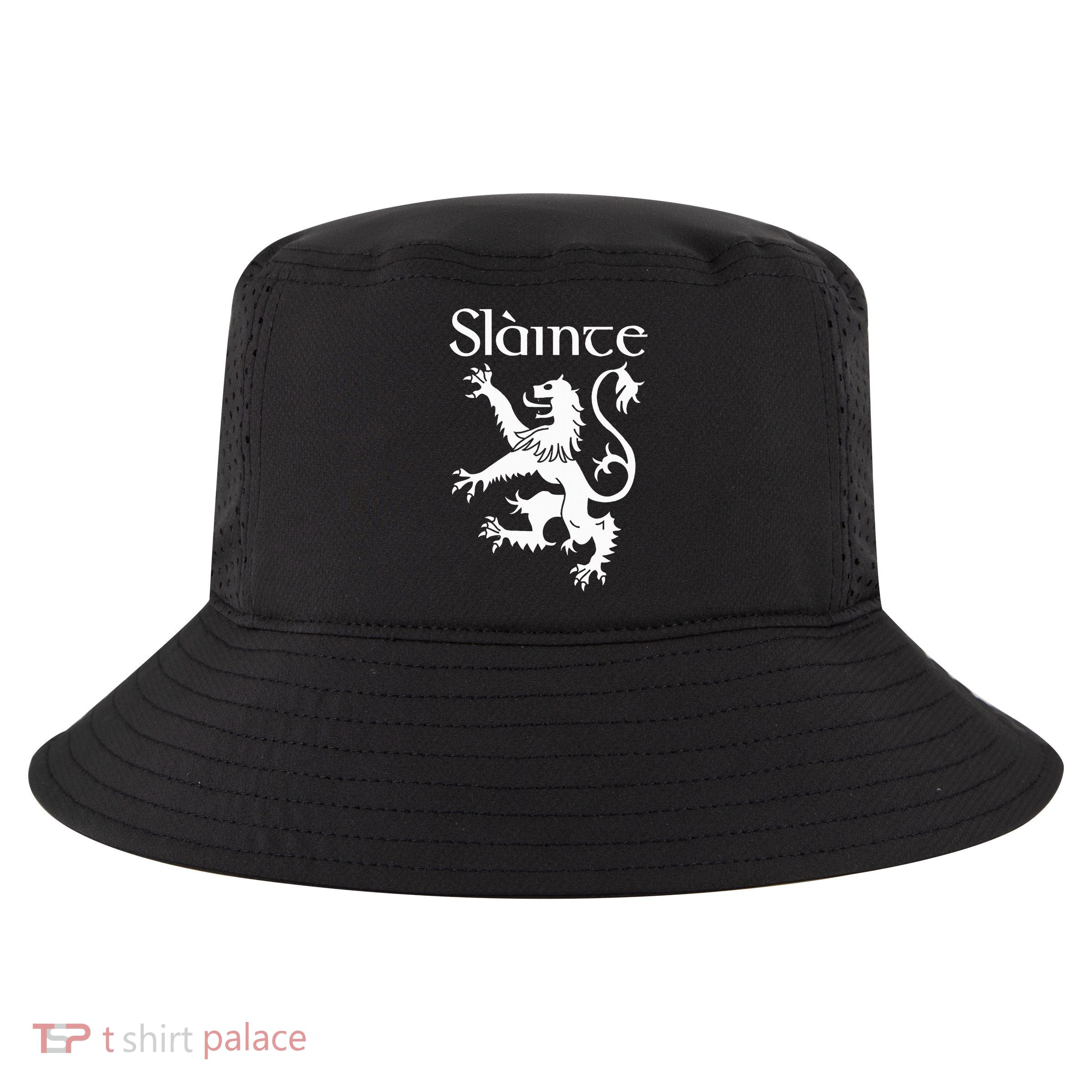 Slainte Cheers In Scots Gaelic Scottish Lion Rampant Cool Comfort Performance Bucket Hat