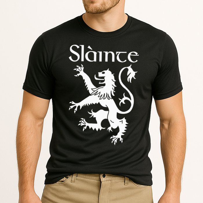Slainte Cheers In Scots Gaelic Scottish Lion Rampant Performance Shirt