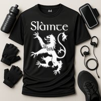 Slainte Cheers In Scots Gaelic Scottish Lion Rampant Performance Shirt