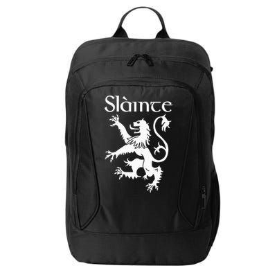 Slainte Cheers In Scots Gaelic Scottish Lion Rampant City Backpack