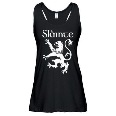 Slainte Cheers In Scots Gaelic Scottish Lion Rampant Ladies Essential Flowy Tank