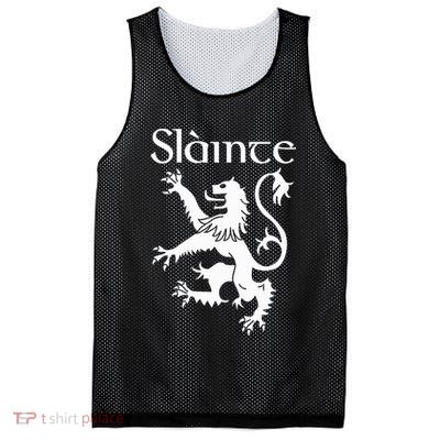 Slainte Cheers In Scots Gaelic Scottish Lion Rampant Mesh Reversible Basketball Jersey Tank