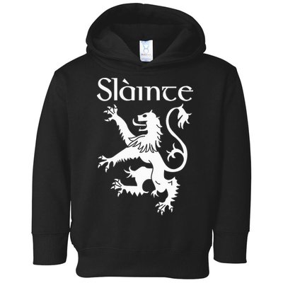 Slainte Cheers In Scots Gaelic Scottish Lion Rampant Toddler Hoodie