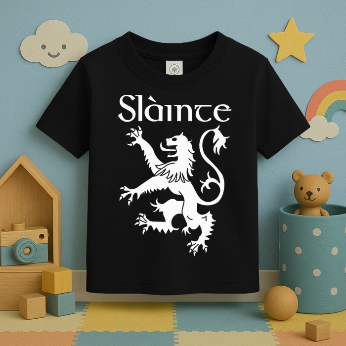 Slainte Cheers In Scots Gaelic Scottish Lion Rampant Toddler T-Shirt