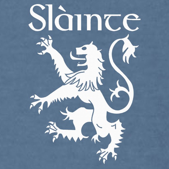 Slainte Cheers In Scots Gaelic Scottish Lion Rampant Garment-Dyed Sweatshirt