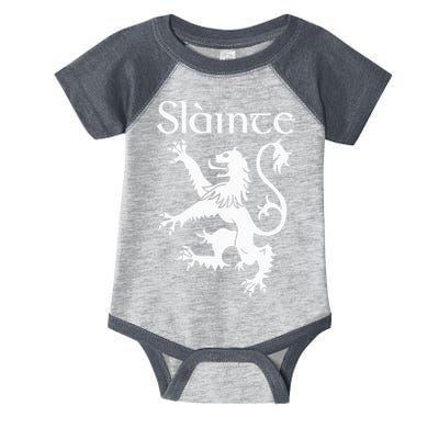 Slainte Cheers In Scots Gaelic Scottish Lion Rampant Infant Baby Jersey Bodysuit