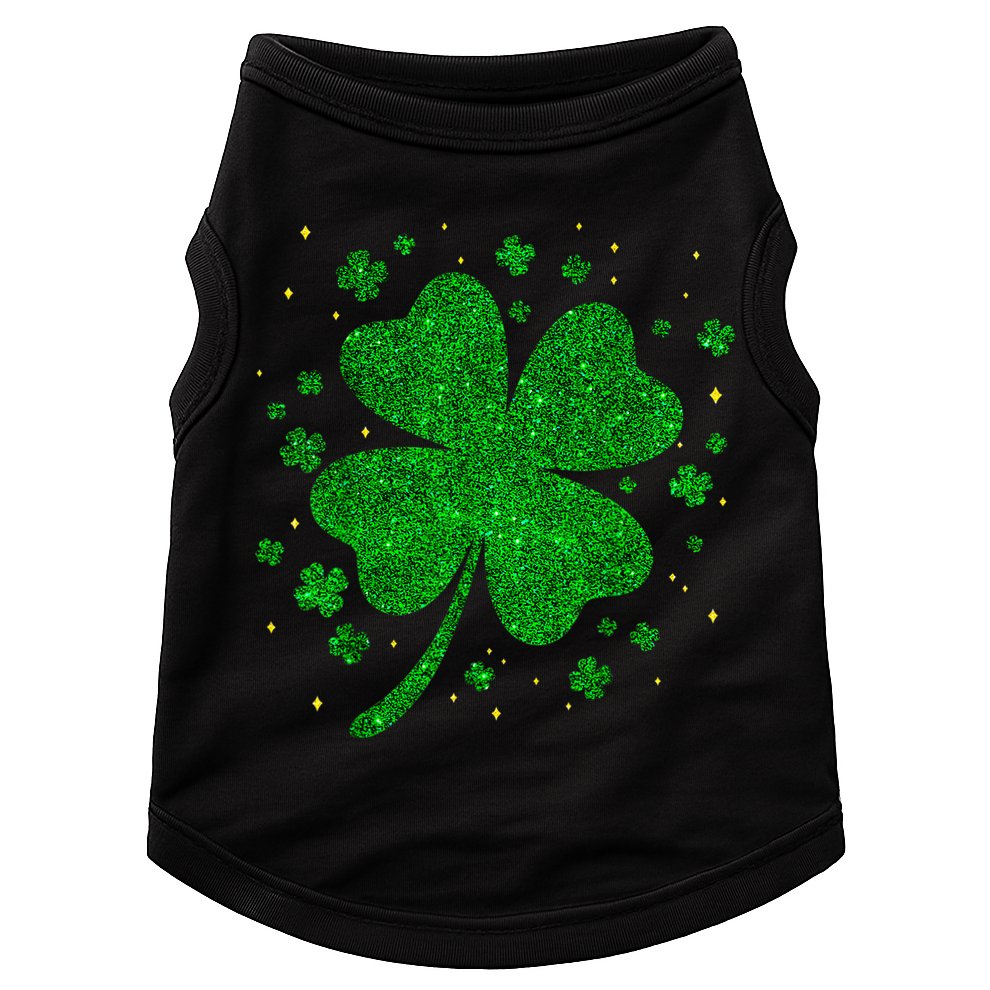 Sparkle Clover Irish For St Patricks & Pattys Day Doggie Tank
