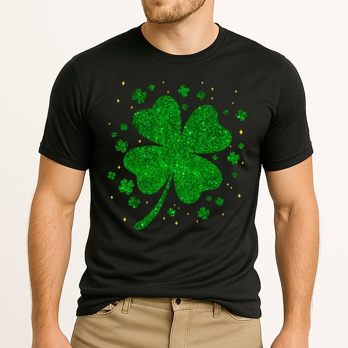 Sparkle Clover Irish For St Patricks & Pattys Day Cooling Performance Crew T-Shirt