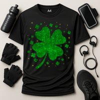 Sparkle Clover Irish For St Patricks & Pattys Day Cooling Performance Crew T-Shirt