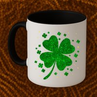 Sparkle Clover Irish For St Patricks & Pattys Day Mug