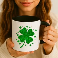 Sparkle Clover Irish For St Patricks & Pattys Day Mug