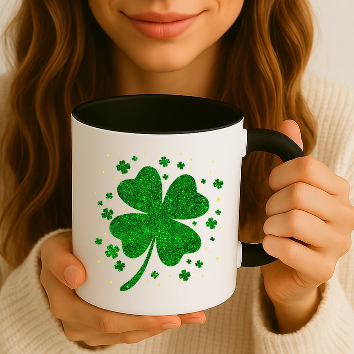 Sparkle Clover Irish For St Patricks & Pattys Day Mug