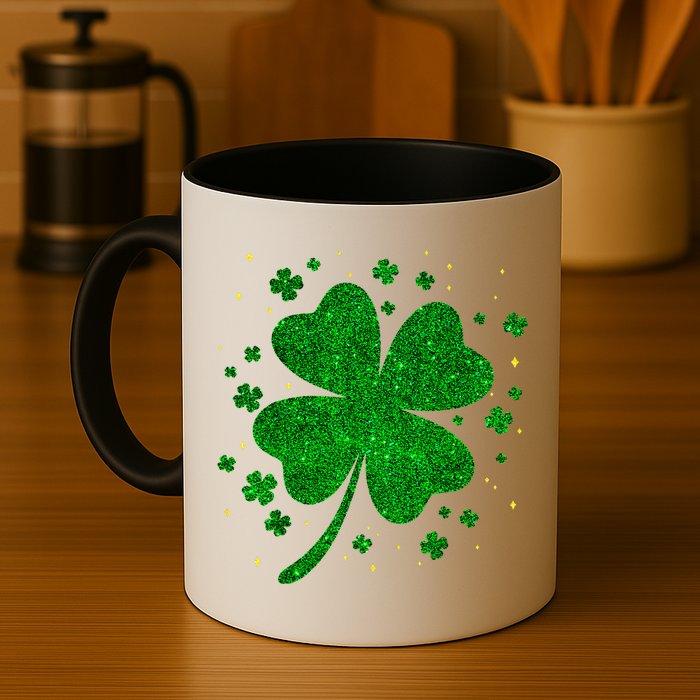 Sparkle Clover Irish For St Patricks & Pattys Day Mug