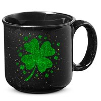 Sparkle Clover Irish For St Patricks & Pattys Day 15oz Campfire Ceramic Mug