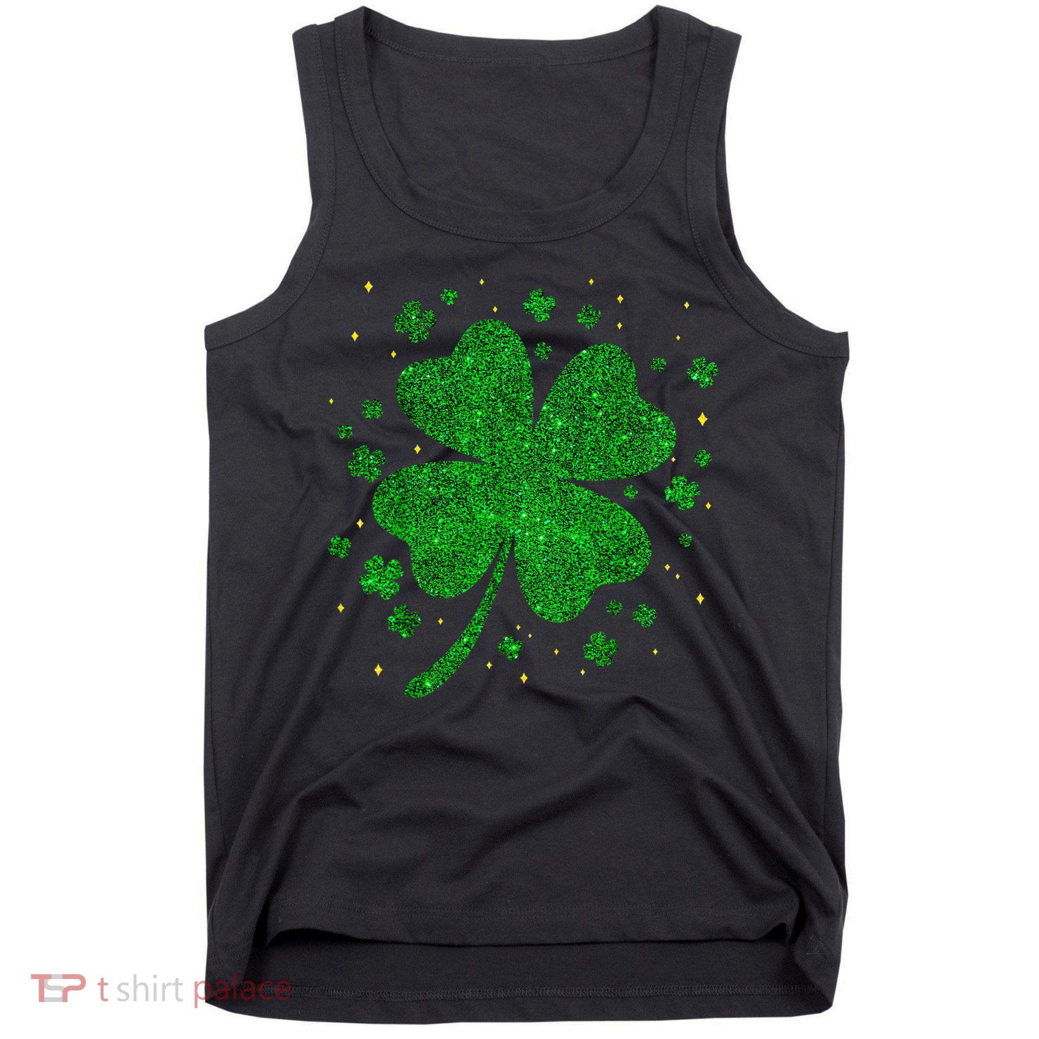 Sparkle Clover Irish For St Patricks & Pattys Day Tank Top