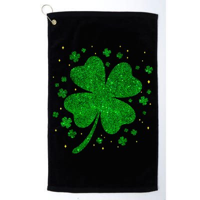 Sparkle Clover Irish For St Patricks & Pattys Day Golf Towel