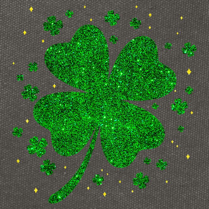 Sparkle Clover Irish For St Patricks & Pattys Day Cotton Canvas Backpack