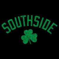 Southside Chicago Irish Shamrock Distressed Green Print Funny Gift Drawstring Bag