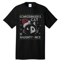 SchröDingerS Cat Is Naughty And Nice Physicist Christmas Tall T-Shirt