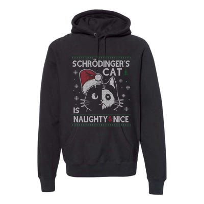 SchröDingerS Cat Is Naughty And Nice Physicist Christmas Premium Hoodie