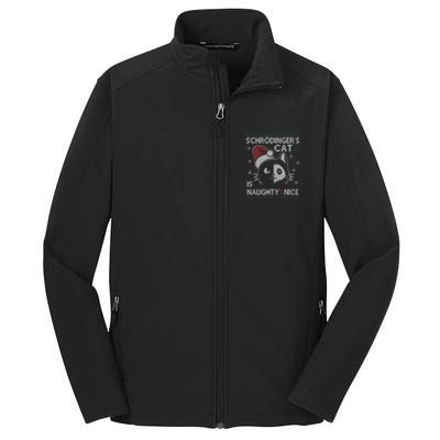 SchröDingerS Cat Is Naughty And Nice Physicist Christmas Core Soft Shell Jacket