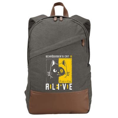 SchrodingerS Cat Is Dead And Alive Quantum Physics Cotton Canvas Backpack