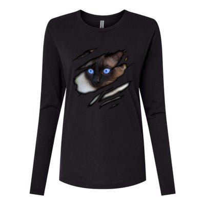 Siamese Cat In Me Design Cadesign Purebred Cat Gift Womens Cotton Relaxed Long Sleeve T-Shirt