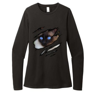 Siamese Cat In Me Design Cadesign Purebred Cat Gift Womens CVC Long Sleeve Shirt