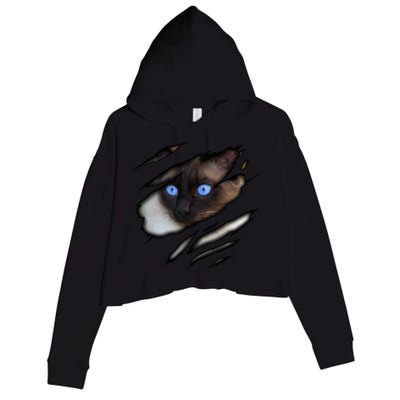 Siamese Cat In Me Design Cadesign Purebred Cat Gift Crop Fleece Hoodie