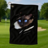 Siamese Cat In Me Design Cadesign Purebred Cat Gift Golf Towel