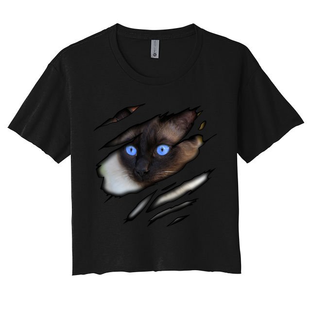 Siamese Cat In Me Design Cadesign Purebred Cat Gift Crop Top