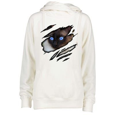 Siamese Cat In Me Design Cadesign Purebred Cat Gift Womens Funnel Neck Pullover Hood