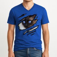 Siamese Cat In Me Design Cadesign Purebred Cat Gift V-Neck T-Shirt