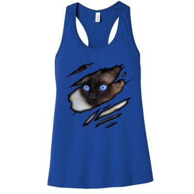 Siamese Cat In Me Design Cadesign Purebred Cat Gift Women's Racerback Tank