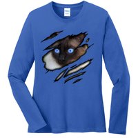 Siamese Cat In Me Design Cadesign Purebred Cat Gift Ladies Long Sleeve Shirt