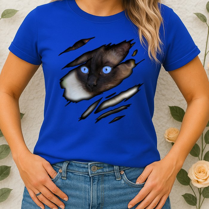 Siamese Cat In Me Design Cadesign Purebred Cat Gift Womens T-Shirt