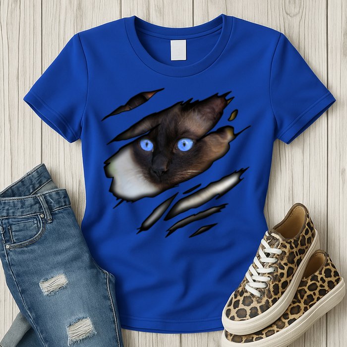 Siamese Cat In Me Design Cadesign Purebred Cat Gift Womens T-Shirt