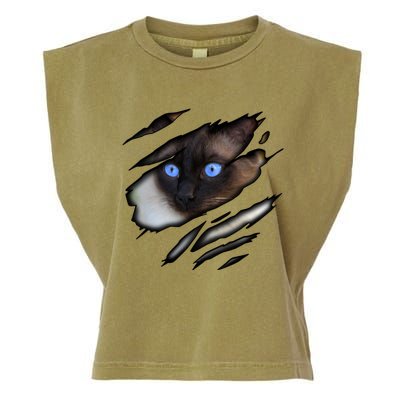 Siamese Cat In Me Design Cadesign Purebred Cat Gift Garment-Dyed Women's Muscle Tee