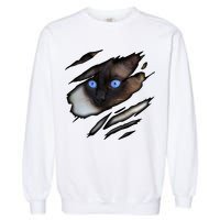 Siamese Cat In Me Design Cadesign Purebred Cat Gift Garment-Dyed Sweatshirt